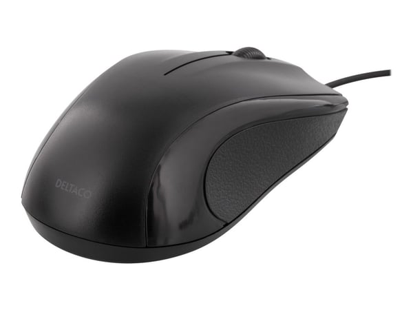 DELTACO MS-711 - Mus - optisk - 3 knapper - kablet - USB 2.0 - svart