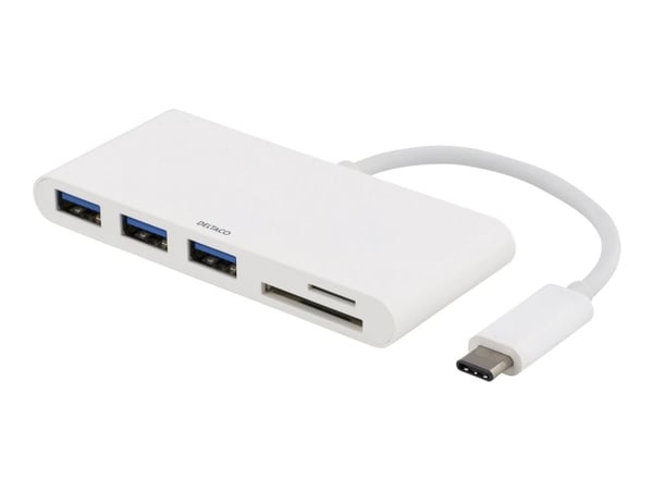 DELTACO USBC-HUB - Hub - 3 x USB 3.1 - stasjonær