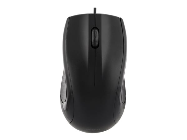 DELTACO MS-711 - Mus - optisk - 3 knapper - kablet - USB 2.0 - svart