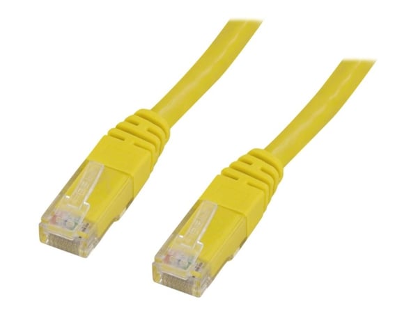 DELTACO TP-603GL - Patch-kabel - RJ-45 (hane) till RJ-45 (hane) - 30 cm - UTP - CAT 6 - formpressad - gul