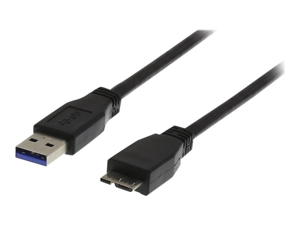 DELTACO USB3-020S - USB-kabel - Micro-USB Type B (hann) til USB-type A (hann) - USB 3.0 - 2 m - svart