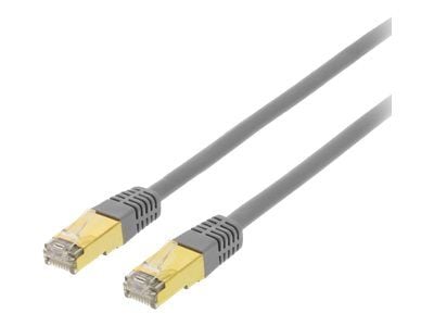 DELTACO - Patch-kabel - RJ-45 (hane) till RJ-45 (hane) - 20 m - SFTP - CAT 7 - halogenfri - grå