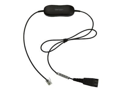 Jabra GN1221 Sound Limiter - Hodetelefonkabel - RJ-9 hann til Quick Disconnect - 80 cm