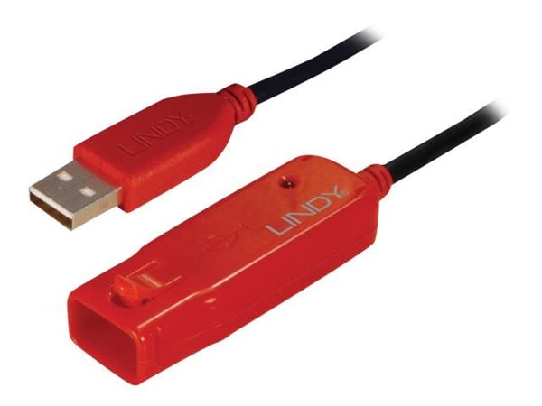 Lindy USB 2.0 Active Extension Cable Pro - USB-forlengelseskabel - USB (hann) til USB (hunn) - USB 2.0 - 12 m - aktiv