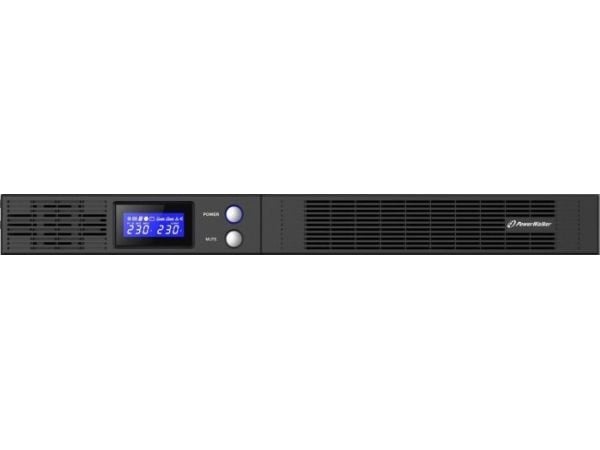 PowerWalker VI 500 R1U - UPS (kan monteres i rack) - AC 165-290 V - 300 watt - 500 VA - 7 Ah - RS-232, USB - utgangskontakter: 4 - 1U - 19"