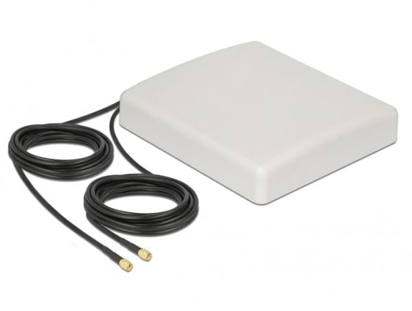Delock - Antenne - plate - 8 dBi - direksjonal - utendørs, kan monteres på vegg, mast