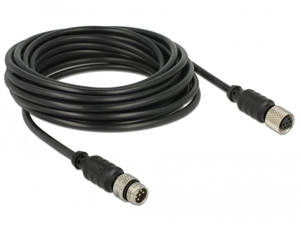 Navilock - GPS-kabel - 6-stifts M8 hann til 6-stifts M8 hunn - 5 m - svart
