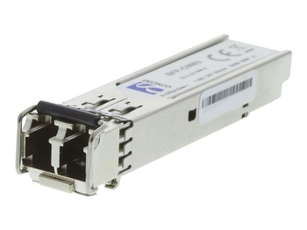 DELTACO SFP-DL002 - SFP (mini-GBIC) transceivermodul (tilsvarer: D-LINK DEM-311GT) - 1GbE - 1000Base-SX - LC multimodus - opp til 550 m - 850 nm - ...