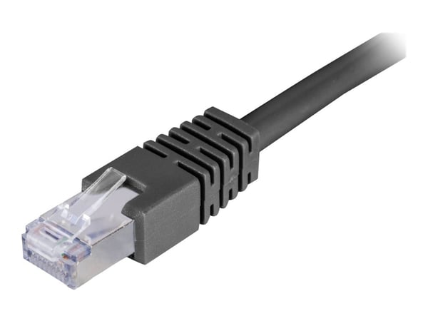 DELTACO STP-650S - Koblingskabel - RJ-45 (hann) til RJ-45 (hann) - 50 m - foliebelagt uskjermet tvinnet kabelpar (F/UTP) - CAT 6 - formstøpt - svart