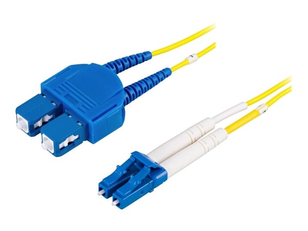 DELTACO - Nettverkskabel - SC-enkeltmodus (hann) til LC-enkeltmodus (hann) - 50 cm - 0.5 m - fiberoptisk - 9 / 125 micron - OS2