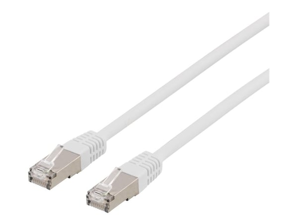 Deltaco U/FTP Cat6a laitekaapeli, LSZH, 2m, valkoinen, 2 m, Cat6a, U/UTP (UTP), RJ-45, RJ-45, Valkoinen