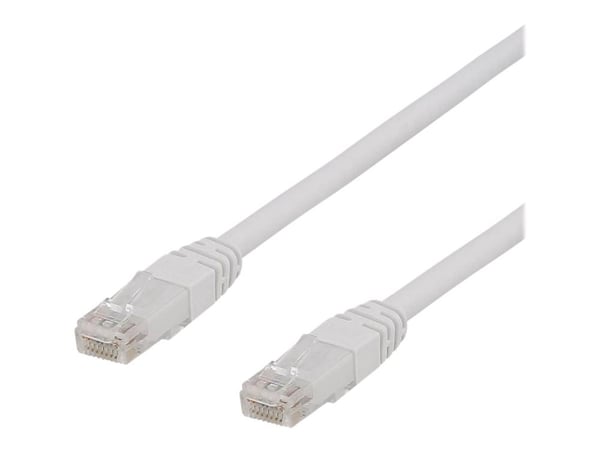 DELTACO - Koblingskabel - RJ-45 (hann) til RJ-45 (hann) - 20 m - UTP - CAT 6a - hvit