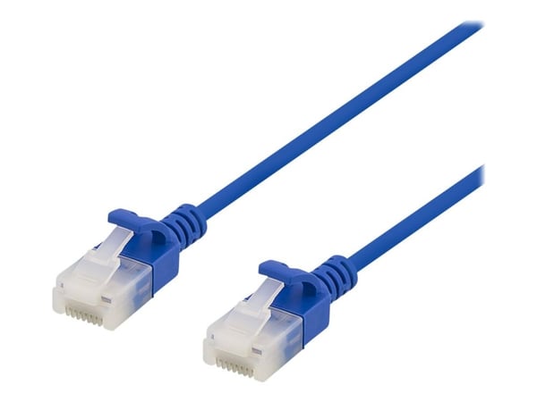 DELTACO - Koblingskabel - RJ-45 (hann) til RJ-45 (hann) - 3 m - UTP - CAT 6a - halogenfri, formstøpt, uten hindringer - blå