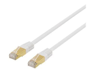 DELTACO STP-710V - Koblingskabel - RJ-45 (hann) til RJ-45 (hann) - 10 m - SFTP - CAT 7 - halogenfri, formstøpt - hvit