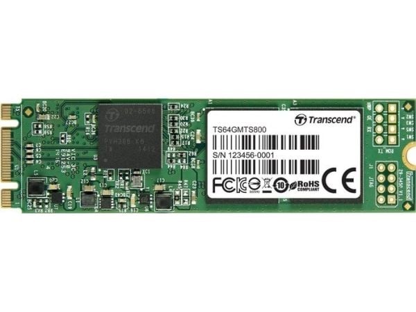 Transcend MTS800 - SSD-levy - 64 GB - sisäinen - M.2 2280 - SATA 6Gb/s