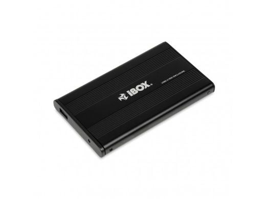 iBox HD-01, HDD-kotelo, 2.5", SATA, USB-liitettävyys, Musta