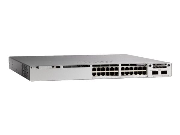Cisco Catalyst 9300 - Network Essentials - switch - Styrt - 24 x 100/1000/2500/5000/10000 (UPOE) - rackmonterbar - UPOE (560 W)