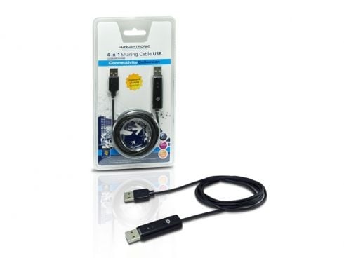 Conceptronic 4-in-1 Sharing Cable - Direkteforbindelsesadapter - USB 2.0 - USB 2.0