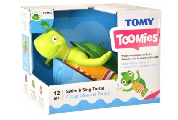 Tomy Toomies Swim n Sing Turtle, Badedyr, Gutt/Jente, 1 år, Gir fra seg lyd, LR44, Plast