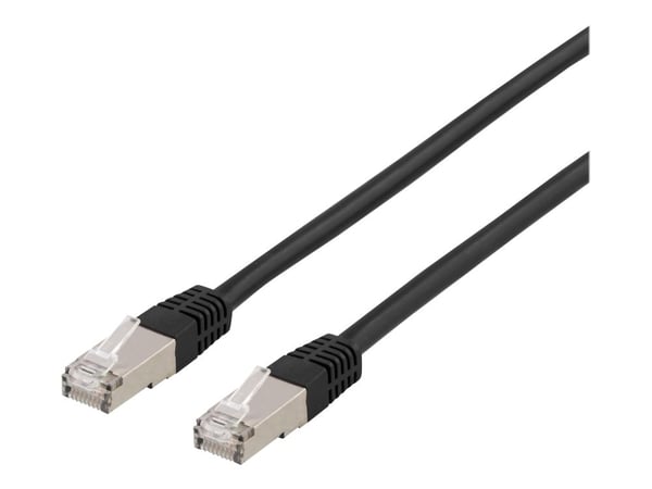 DELTACO STP-611SAU - Koblingskabel - RJ-45 (hann) til RJ-45 (hann) - foliebelagt uskjermet tvinnet kabelpar (F/UTP) - CAT 6a - svart
