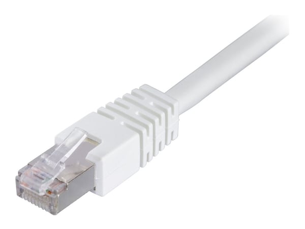DELTACO - Koblingskabel - RJ-45 (hann) til RJ-45 (hann) - 1.5 m - foliebelagt uskjermet tvinnet kabelpar (F/UTP) - CAT 6 - formstøpt - hvit