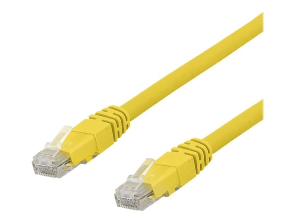 DELTACO TP-67GLAU - Koppeledning - RJ-45 (hann) til RJ-45 (hann) - 7 m - UTP - CAT 6a - halogenfri, formet - gul