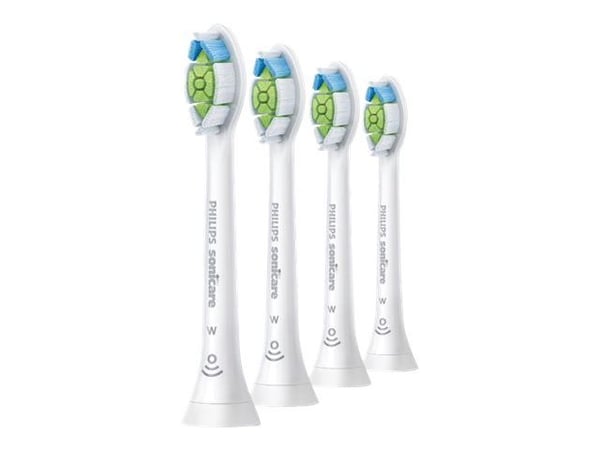 Philips Sonicare W HX6064 Optimal White - Utskiftningsbørstehode - for tannbørste - hvit (en pakke 4) - for Sonicare 2 Series; Sonicare DiamondClea...