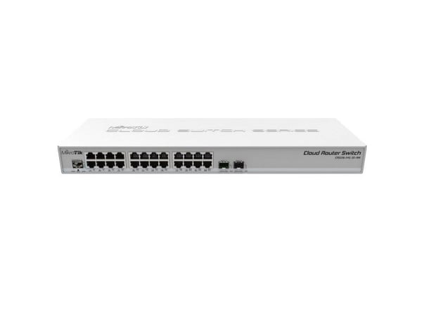 MikroTik Cloud Router Switch CRS326-24G-2S+RM - Switch - L3 - Administreret - 24 x 10/100/1000 + 2 x SFP+ - monterbar på stativ - PoE