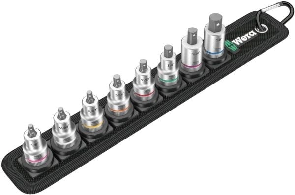 Wera Zyklop Belt B Imperial 1 - Koppnøkkelsett - 8 deler - 3/8" - sekspunkters - 1/4", 1/8", 5/32", 3/16", 7/32", 5/16", 3/8", 9/64"