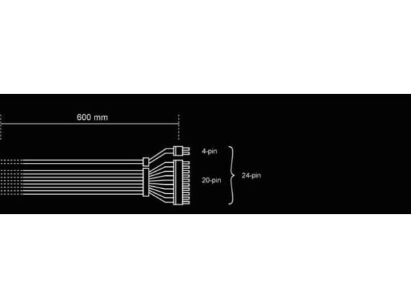 be quiet! CB-6620 - Strømkabel - 24 pin ATX (20+4) - 61 cm - svart