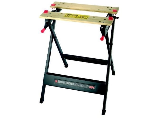Black & Decker WM301-XJ, Bärbar arbetsbänk, Bamboo, Stål, Svart, 160 kg, 341 mm, 760 mm