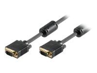 MicroConnect - VGA-kabel - HD-15 (VGA) (hann) til HD-15 (VGA) (hann) - 3 m - tommelskruer - svart