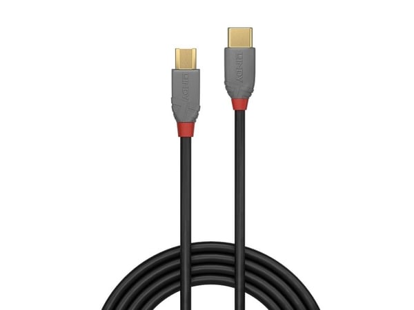 Lindy 36892, 2 m, USB C, Micro-USB B, USB 2.0, 480 Mbit/s, Sort, Grå