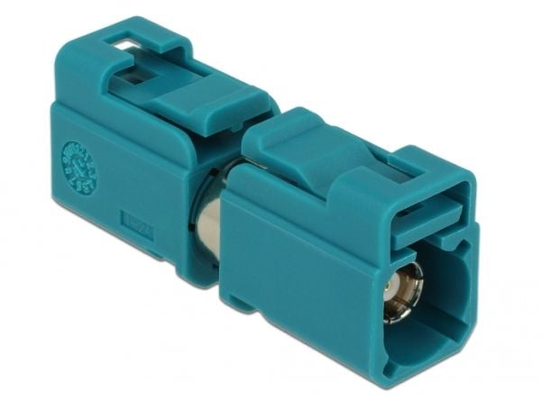 Delock - Antenneadapter - FAKRA Z-kobling (hunn) til FAKRA Z-kobling (hunn) - RAL 5021, vannblå