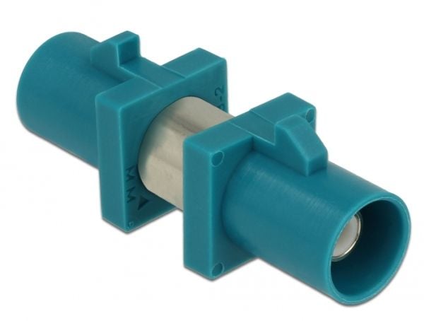 Delock Adapter Adapter FAKRA Z plug > FAKRA Z plug - RF-adapter - FAKRA Z-kobling plugg til FAKRA Z-kobling plugg - 2.96 cm - RAL 5021, vannblå