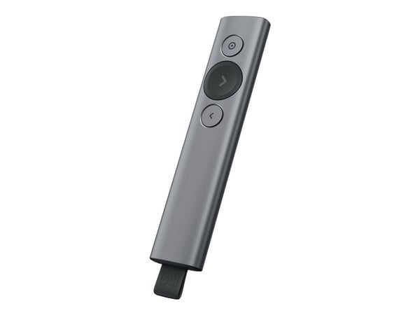 Logitech Spotlight Plus - Presentationsfjärrkontroll - 3 knappar - skiffer