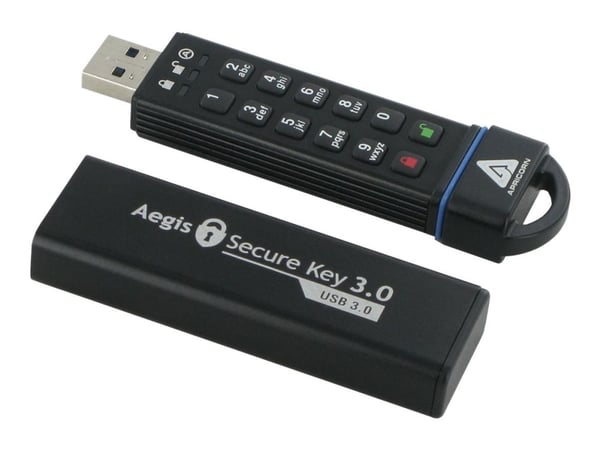 Apricorn Aegis Secure Key 3.0 - USB flash-enhet - krypterat - 30 GB - USB 3.0