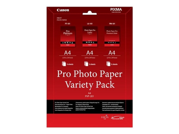 Canon Pro Variety Pack PVP-201 - A4 (210 x 297 mm) 15 ark fotopapirsett
