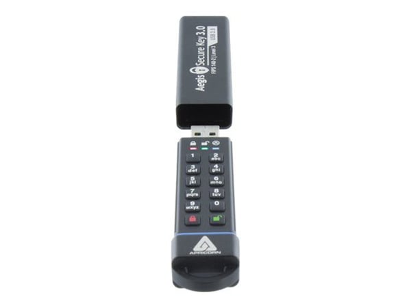 Apricorn Aegis Secure Key 3.0, 30 GB, USB A-tyyppi, 3.2 Gen 1 (3.1 Gen 1), 195 MB/s, Suojus, Musta