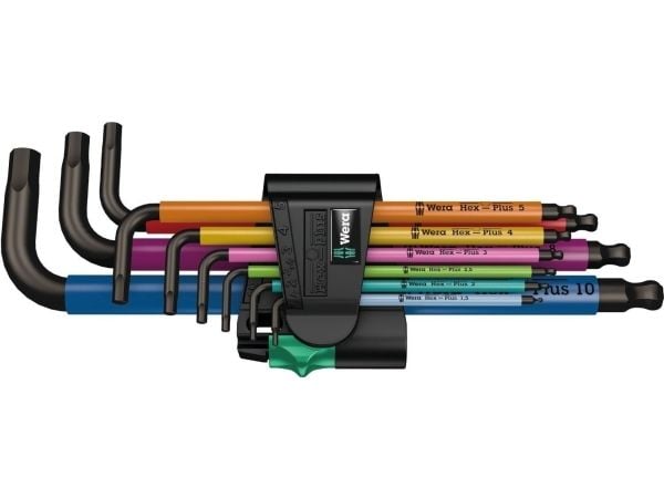 Wera 3950/9 Hex-Plus - L-nøkkelsett - 9 deler - inn holder