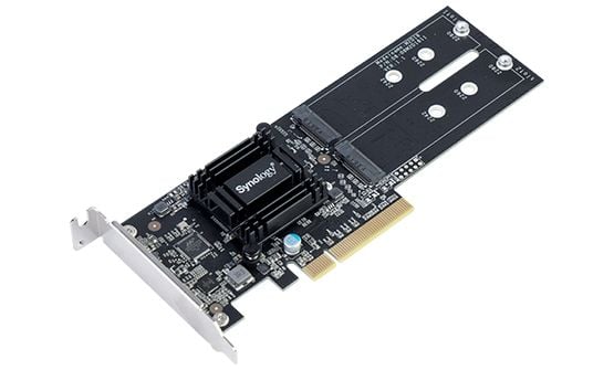 Synology M2D18 - Ramme - Laajennuspaikka til 2 x M.2 - M.2-kortti - PCIe 2.0 x8
