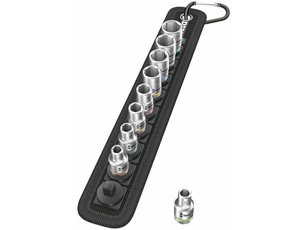 Wera Belt B 4 Zyklop - Pipenøkkelsett - 9 deler - inn textil box