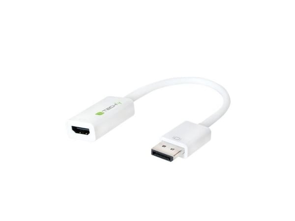 Techly 0.15m DisplayPort 1.2 - HDMI M/F, 0,15 m, DisplayPort, HDMI, Hankjønn, Hunkjønn, 4096 x 2160, 1920 x 1080 (HD 1080)
