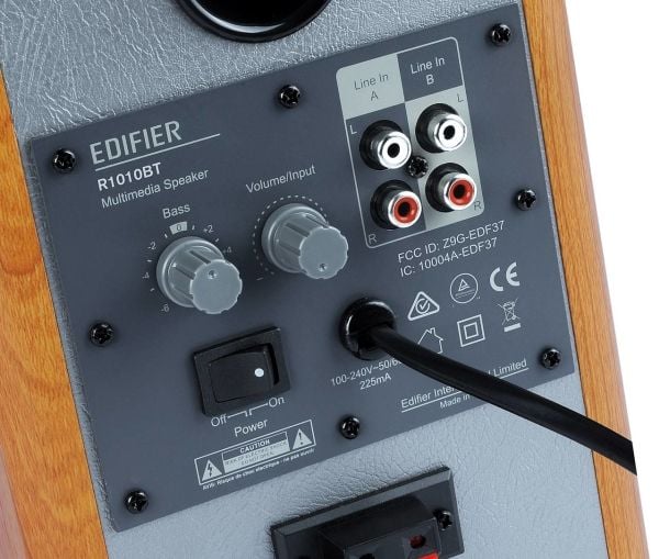 Edifier R1010BT - Högtalare - bokhylla - trådlös - Bluetooth - 24 Watt (Total) - 2-vägs - svart