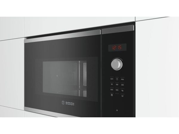 Bosch Serie | 4 BFL553MS0 - Mikrobølgeovn - innebygd - 25 liter - 900 W - rustfritt stål