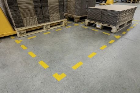 Gulvmarkering Streg Duraline Strong 50x0,7x150 mm gul - (10 stk.)