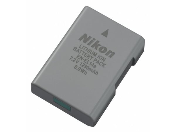 Nikon EN-EL14a, 1230 mAh, 7,2 V, Lithium-Ion (Li-Ion)