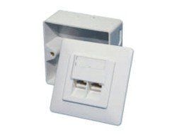 MicroConnect - Monteringsplade - CAT 5 - RJ-45 X 2