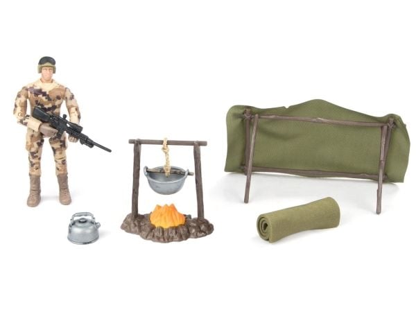 World Peacekeepers 1:18 Militær Actionfigur + Hest