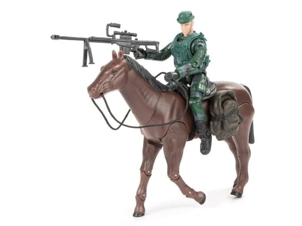 World Peacekeepers 1:18 Militær Actionfigur + Hest